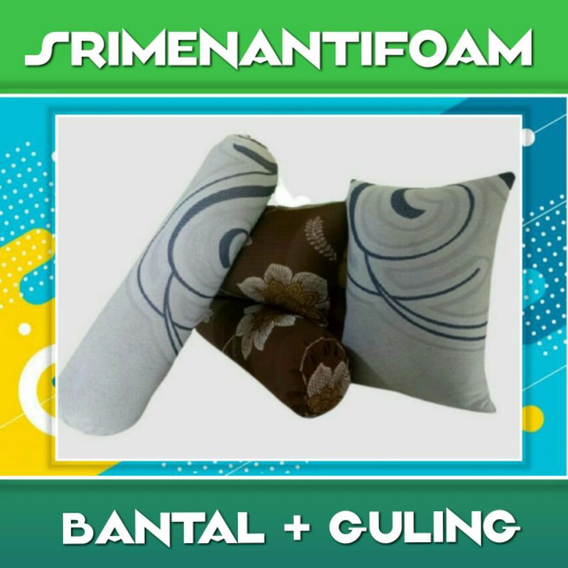Guling + Bantal 1set(bantal1+guling1)bantal/guling Super Lembut Quilting