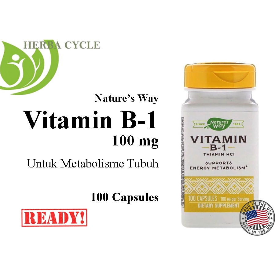 Natures Way Vitamin B1 100 Cap Nature Way Vit B1 ORI USA Nature Way B1