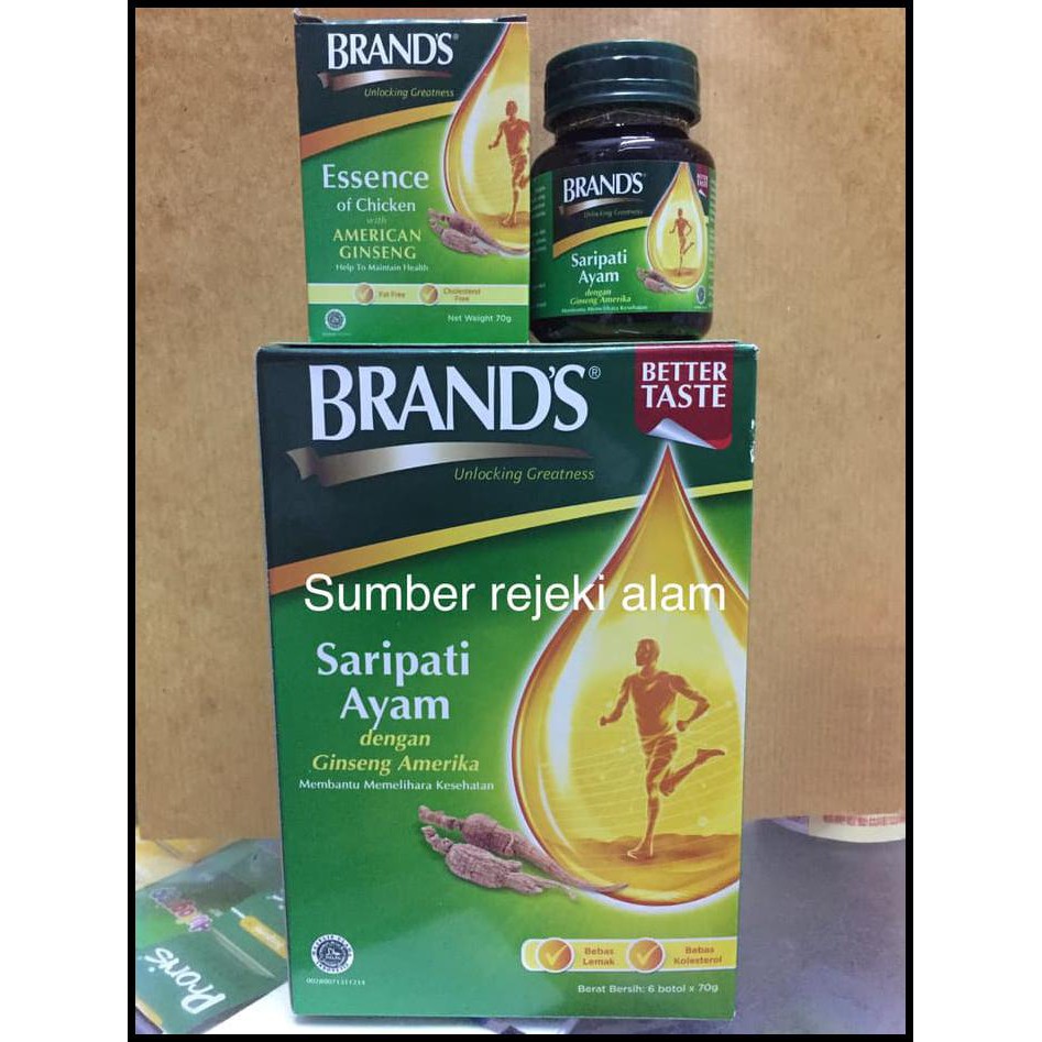 

JUAL!JUAL! BRANDS SARIPATI AYAM PLUS GINGSENG AMERIKA UKURAN BESAR 70gram isi 6