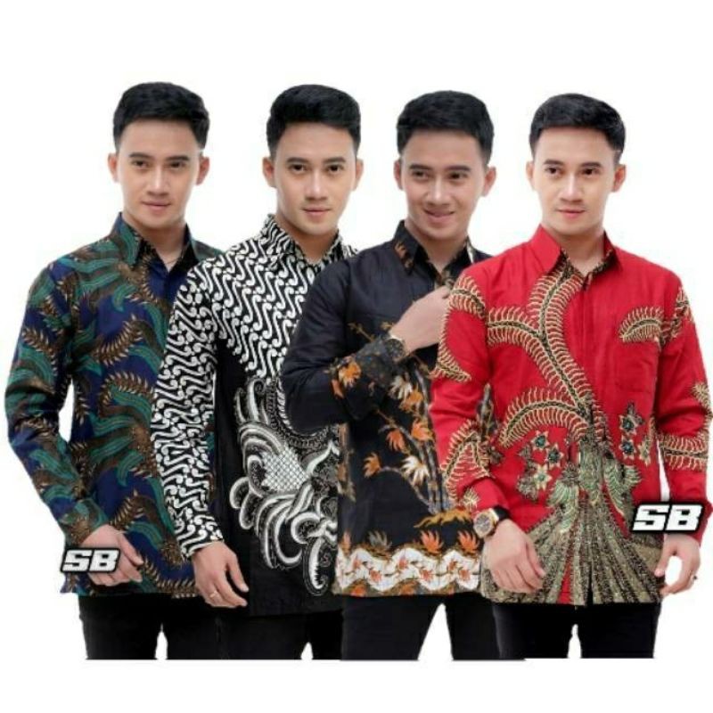 Kemeja Batik Gus Azmi Keren Lengan Panjang Baju Pria Kenongo Padi Notoarto Bswart Batik Hrb026