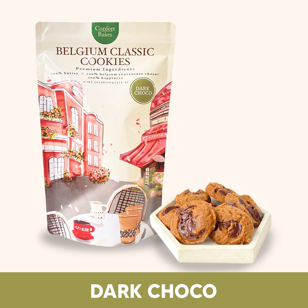 

Belgium Classic Cookies - Dark Choco Kue Kering Cemilan Makanan Ringan Hampers Lebaran dan Natal