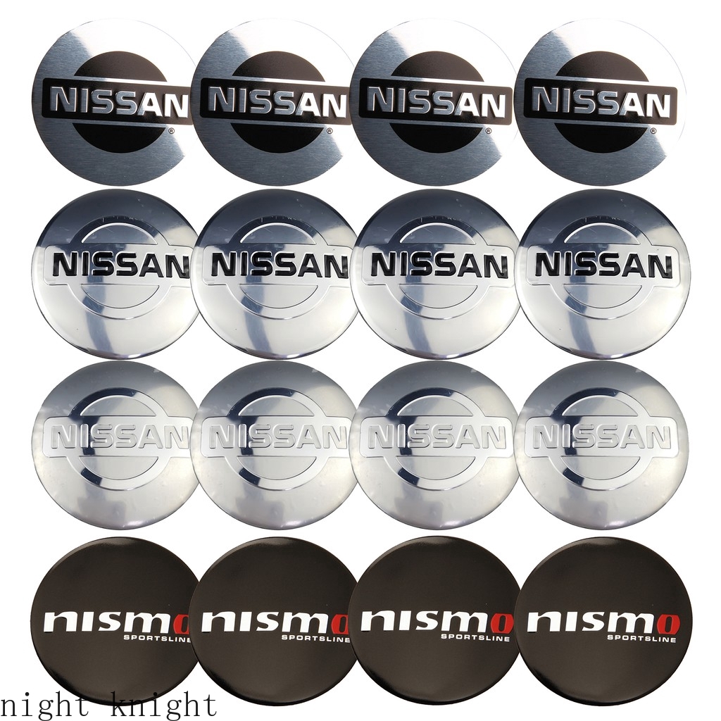 Night knight 4Pcs Stiker Emblem Nissan Nissan NISMO gtr untuk Velg Ban Mobil