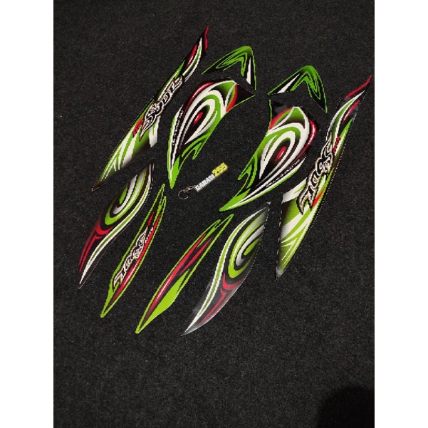 striping sticker list body mio soul 2008 2009  hijau striping mio soul hijau