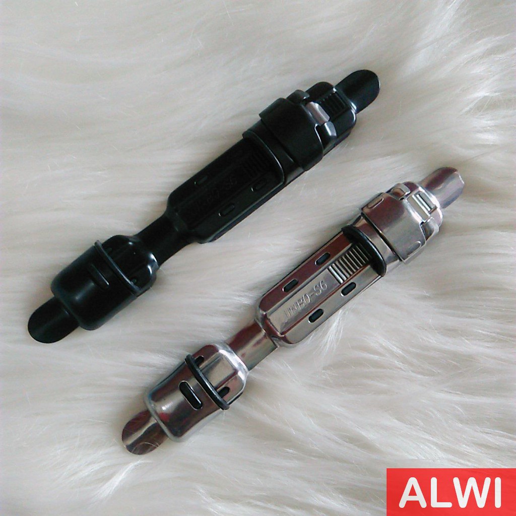 Reel Seat JINBO - S6 / S7 / Reel Seat Jepit Stainless Warna Hitam & Chrome