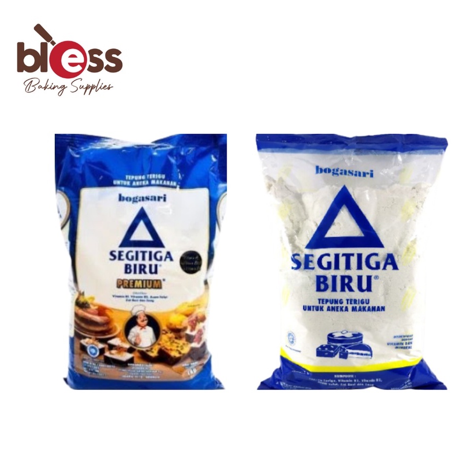 

TEPUNG TERIGU BOGASARI SEGITIGA BIRU PREMIUM & EKONOMIS 1 KG
