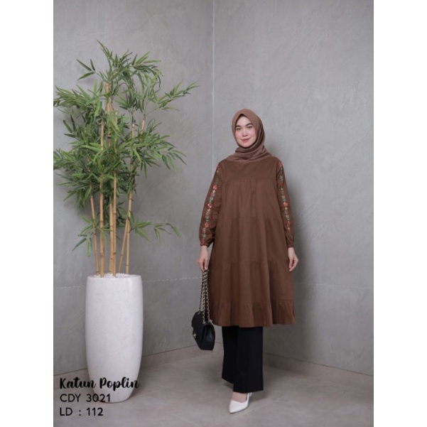 New tunik bordir  cantik Original by WARNA ADIBA bahan  toyobo