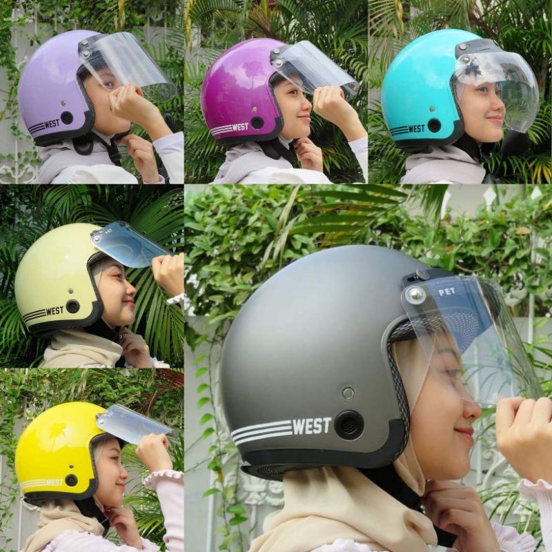 Helm  Retro Helm Bogo Helm Classic Original Helm Half Face