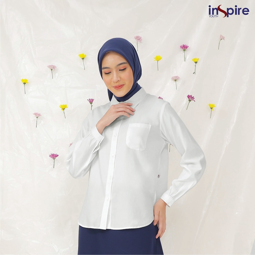 Inspire TOP ITOP 06 Bahan Cordova Atasan Kemeja Wanita Polos Casual Modern