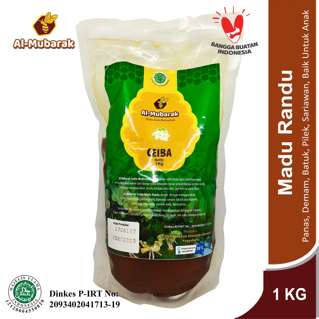 

MADU RANDU AL-MUBARAK 1KG REFILL Madu Murni 100% Madu Asli 1 KG