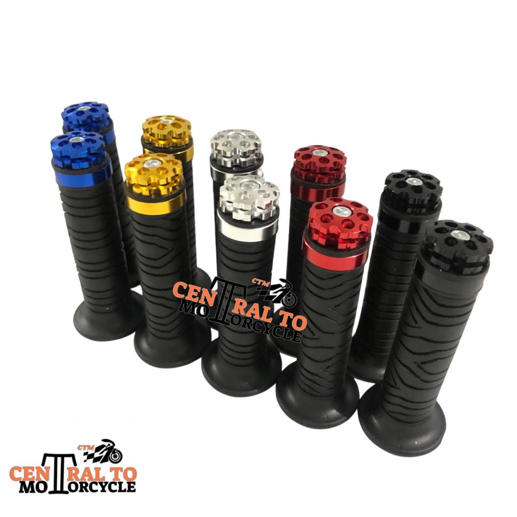 HANDGRIP GRIP KARET EMPUK + JALU STANG CNC RING BISA UNTUK SEMUA MOTOR