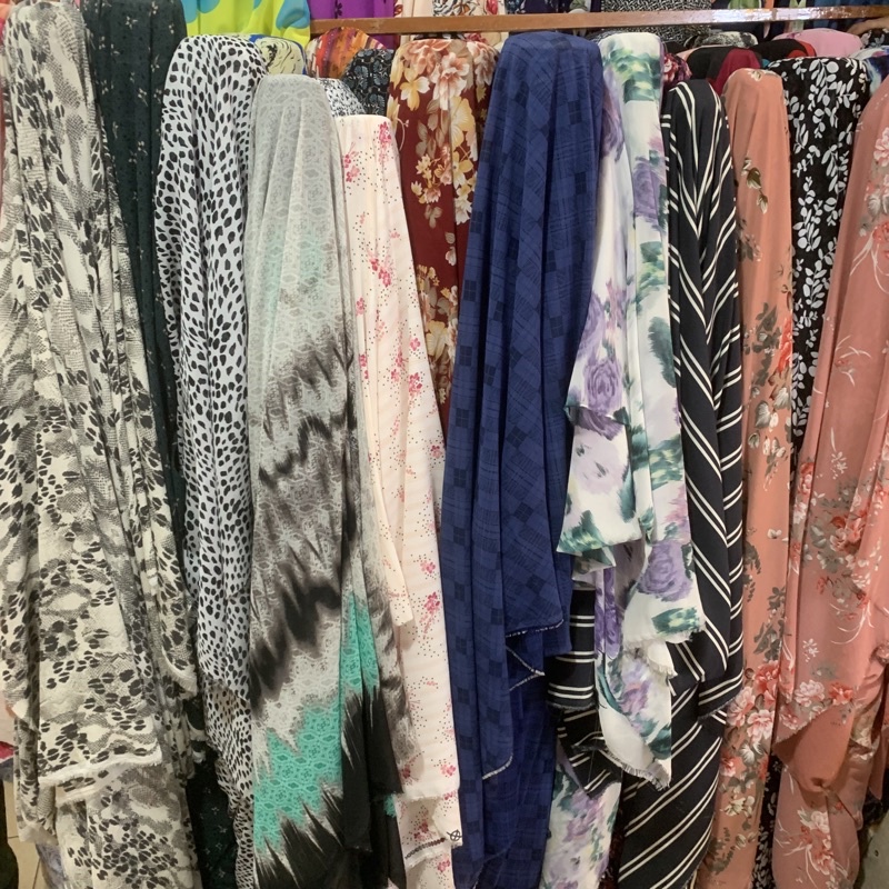 kain zara crepe, ceruty zara, zara crepe, kain gamis, kain motif, kain polos, dress, outer, blouse