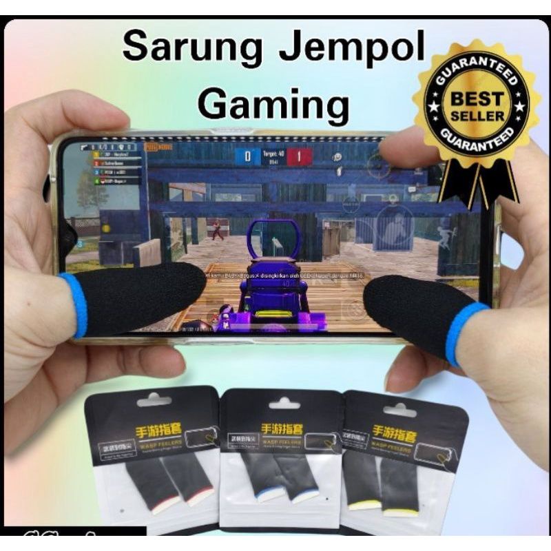 SARUNG JARI JEMPOL GAMERS ANTI KERINGAT BASAH GAME PUBG MOBILE LEGEND FREE FIRE SEPASANG 2PCS / SARUNG JARI JEMPOL GAMING