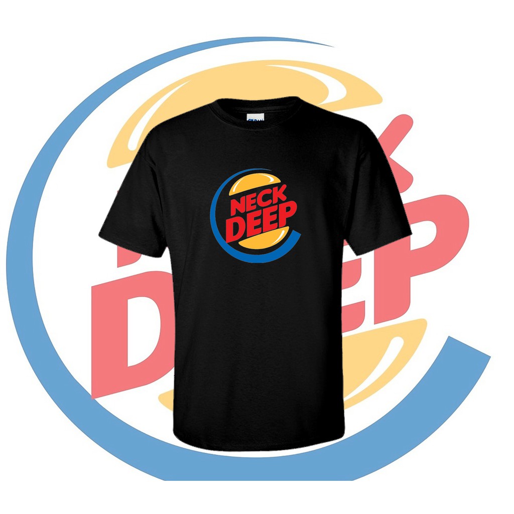 Kaos Neck Deep - Burger - Original Gildan T-shirt