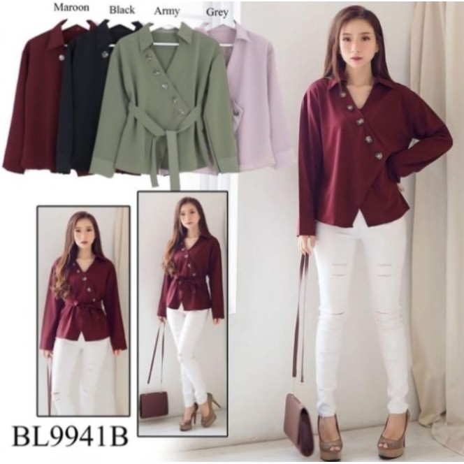 ZEE ZEE BLOUSE / BLOUSE WOLFIS / ATASAN WANITA / TERMURAHSOLO0