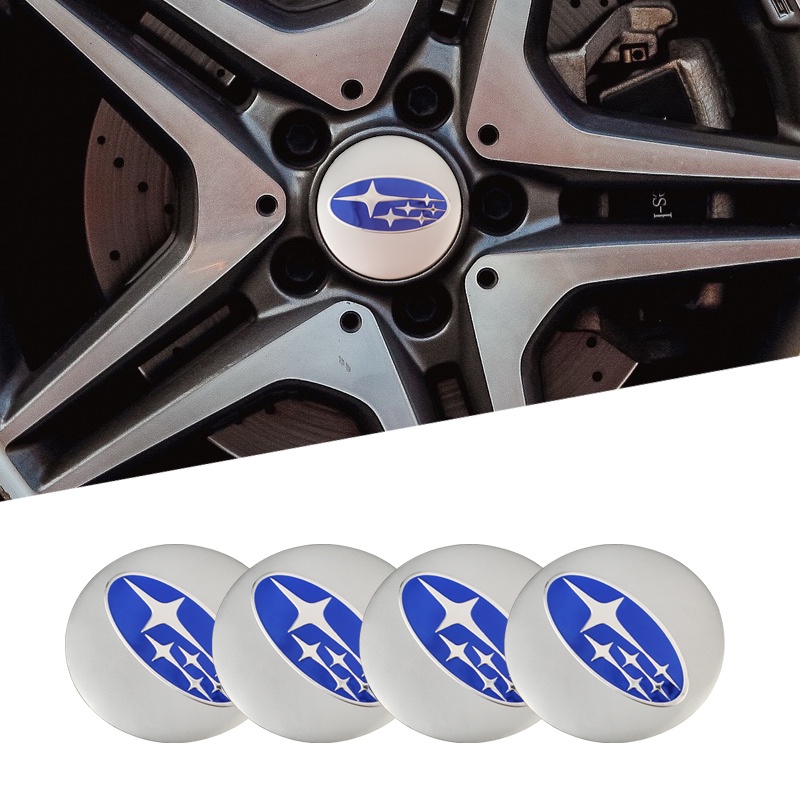 4 Pcs Sticker Emblem Dekorasi Velg Mobil Ukuran 56mm Untuk Subaru Forester Legacy XV 2019 2020