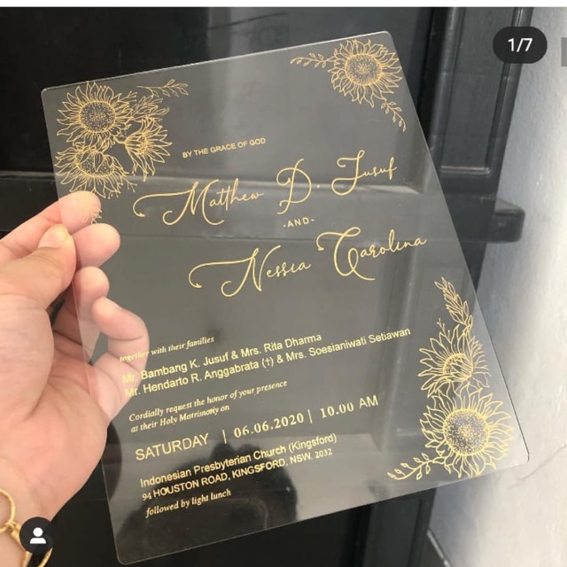 

Acrylic invitation card