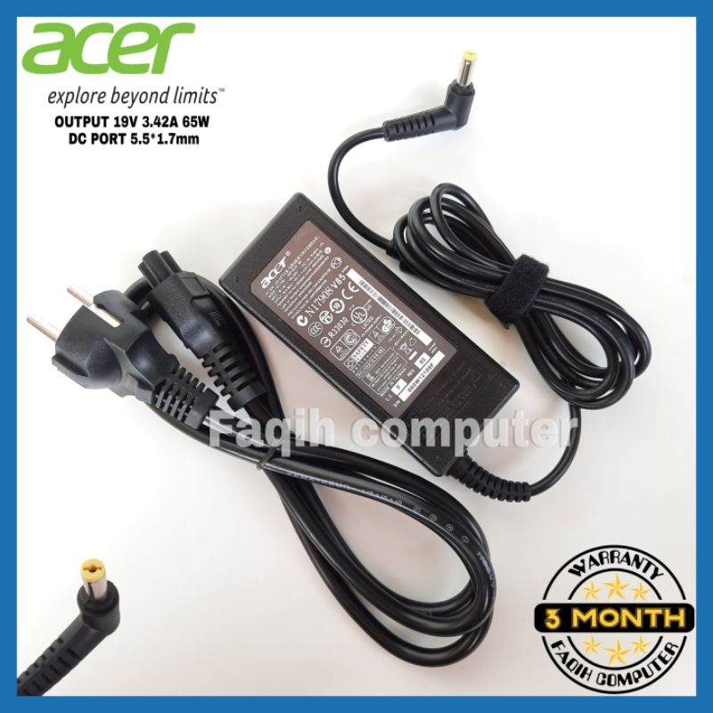 Adaptor Charger Original Laptop Acer Aspire V5-431 V5-471 V5-471G V5-471P V5-531 V5-531G V5-571 65W