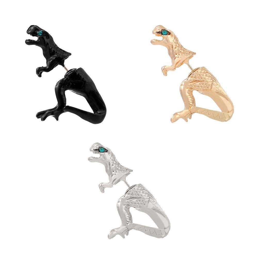 Lily 1pc Anting Dinosaurus Hadiah Untuk Anak Perempuan Wanita 3D Ear Dangler Dinosaur Juntai