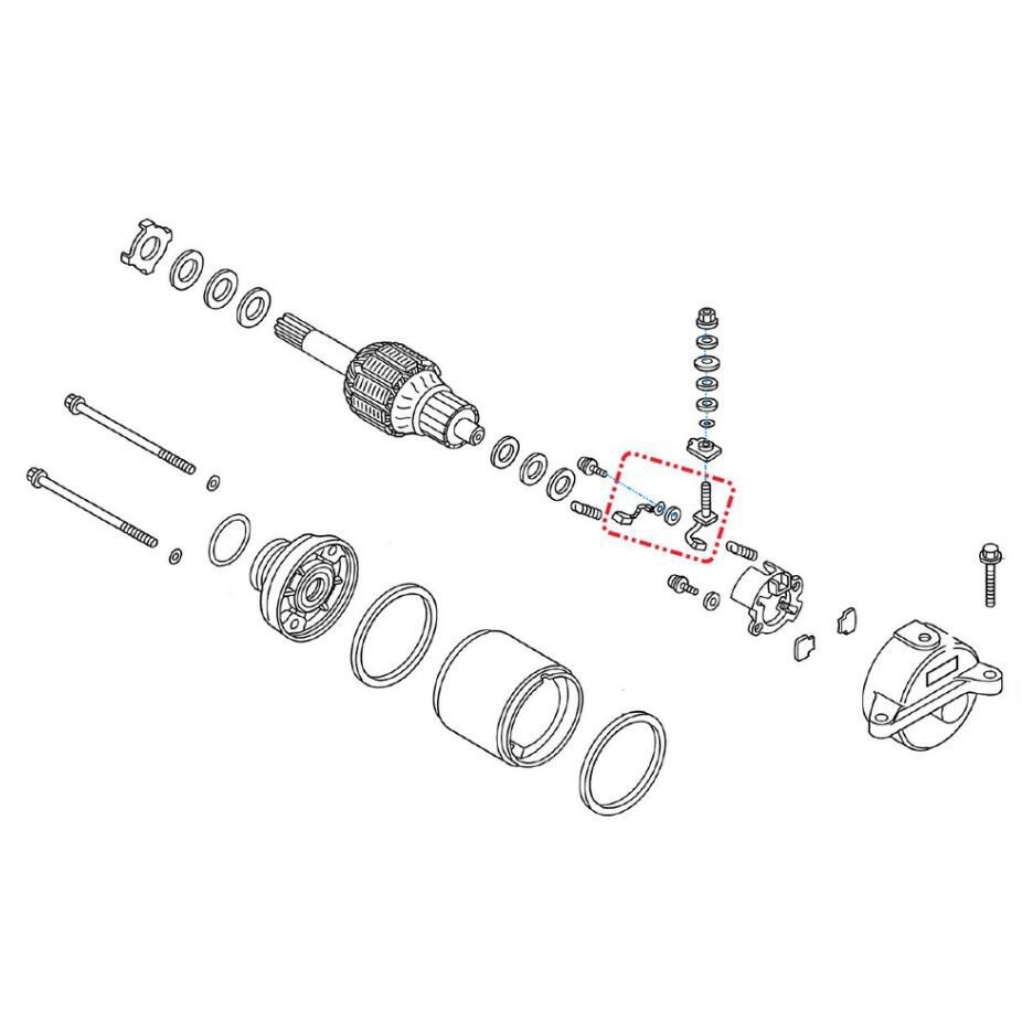 HONDA ORI AHM ARANG STARTER BRUSH TERMINAL SET 31201-KPT-A01 CBR 150R SUPRA GTR SONIC 150R NEW VERZA