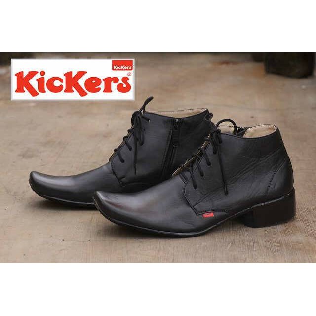 KICKERS ZIPPER TALI FORMAL TINGGI LEATHER / SEPATU KULIT PRIA / MURAH BERKUALITAS TINGGI