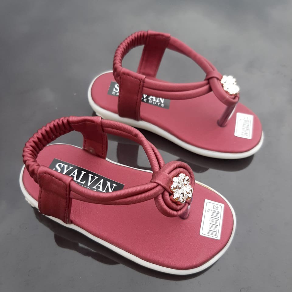 SDP04 Sandal Anak Perempuan Motif Bunga Sandal Tali Anak Cewe umur 1 2 3 tahun - COD