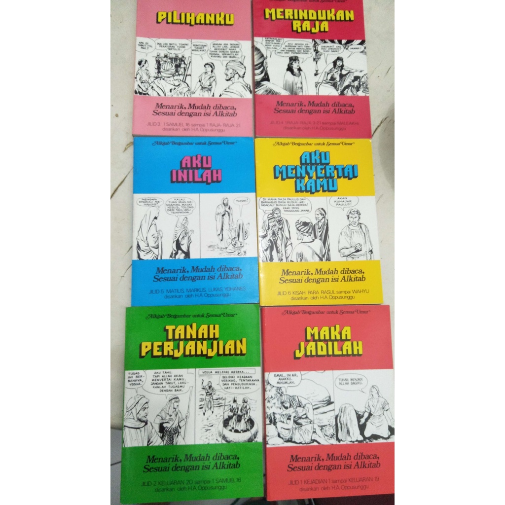 Paket Alkitab Komik Langka Antik berseri full gambar Untuk anak-anak dan dewasa