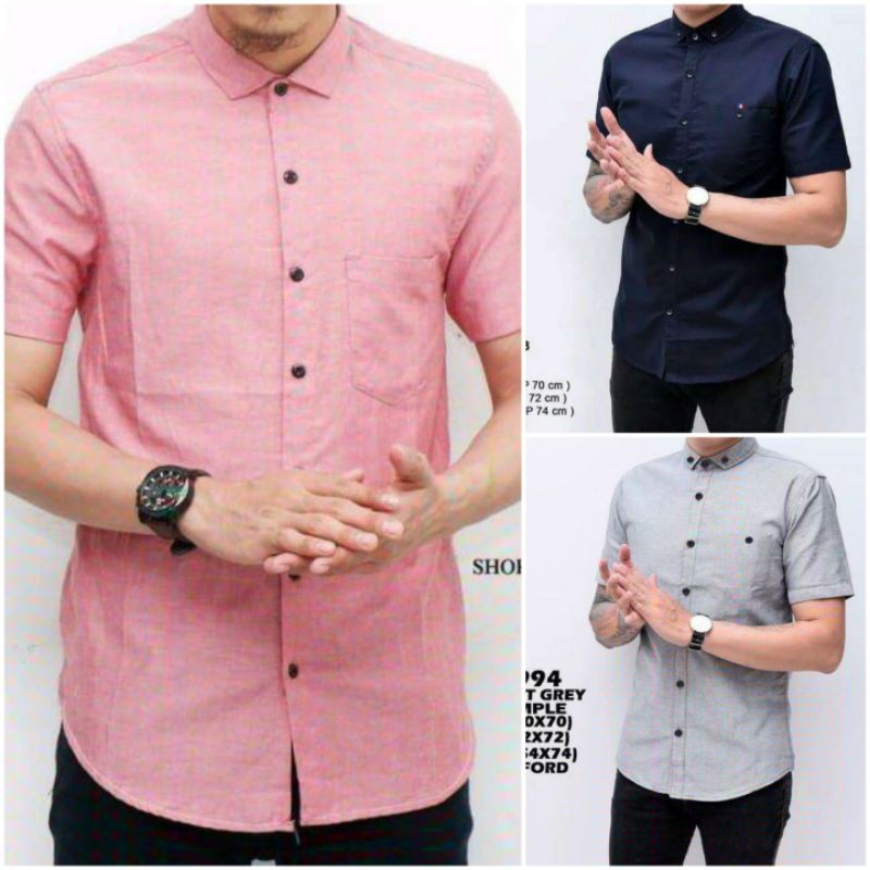 (COD)KEMEJA PRIA LENGAN PENDEK CASUAL FORMAL BEST SELLER