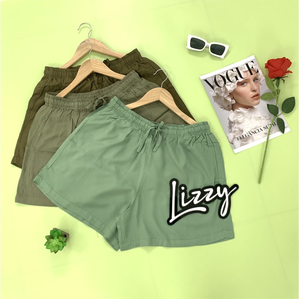 Lizzy - CELANA PENDEK POLOS RAYON