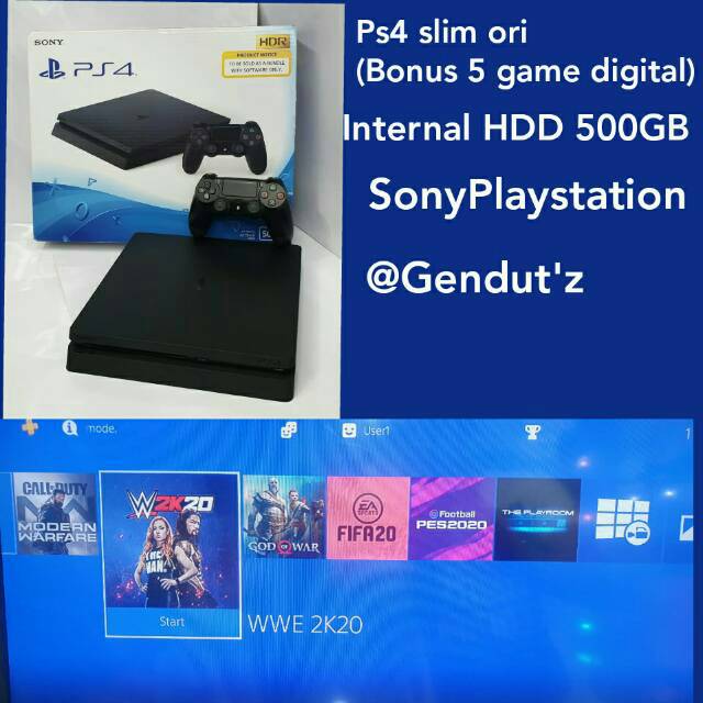 Ps4 Ps 4 slim Hen hdd 500 udah fullgame