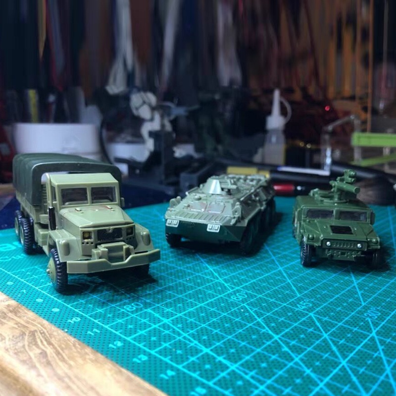 Mainan Rakit Model Truk Militer Hummer M3 M35 4D Skala 1 / 72 WW2