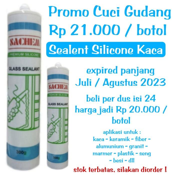 Lem Silent Kaca / Sealent Kaca / Putih / Bening / Hitam