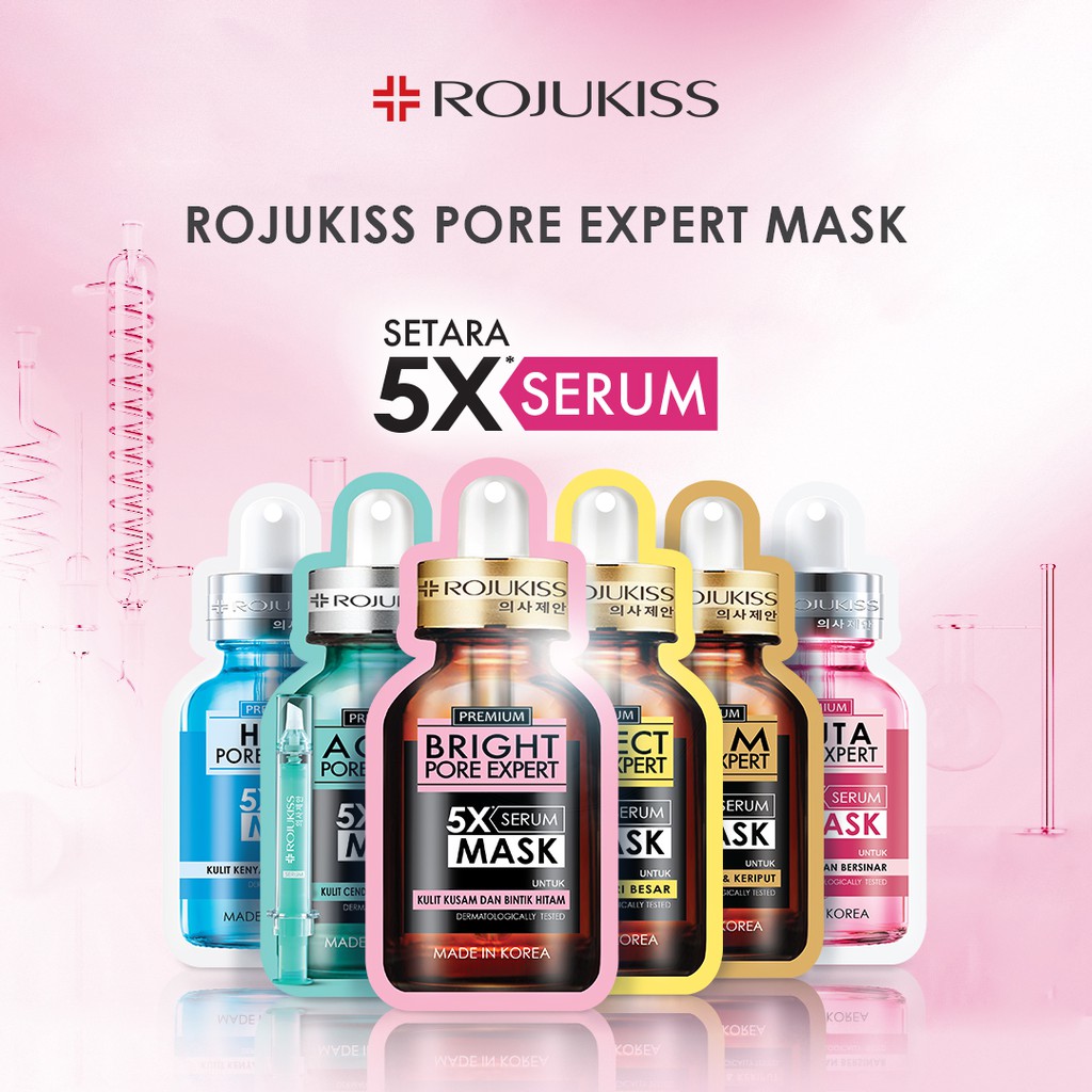 Rojukiss Firm Pore Expert 5X Serum Mask Menyamarkan Garis Halus Kulit Terasa Lembut