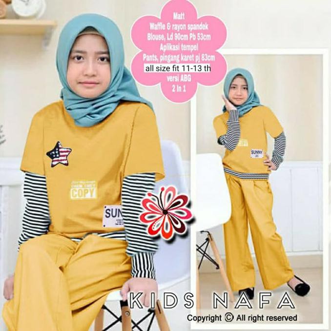 Baju Muslim Anak / Gamis Anak NAFA KIDS / SETELAN BAJU MUSLIM ABG