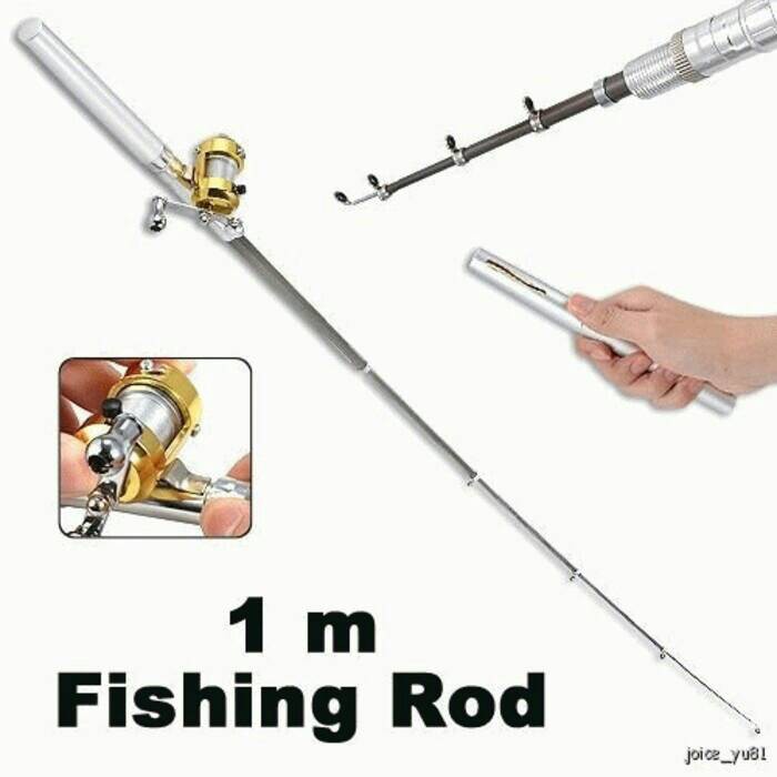 Pancingan Pulpen Mini Fishing Rod Pen Joran Pancing Pulpen Pancingan -