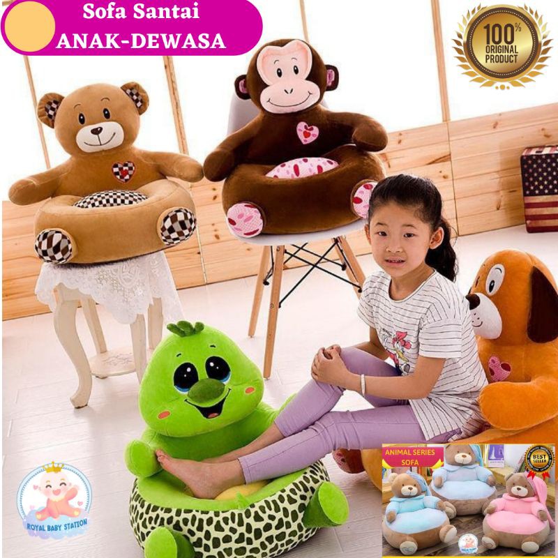 Anak-Dewasa! Sofa santai duduk karakter animal lucu premium original