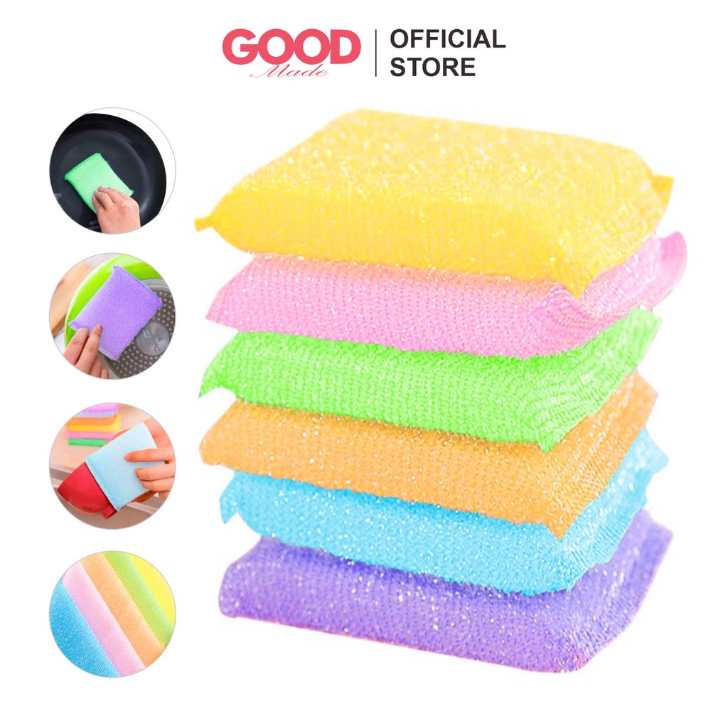 GOOD MADE - Spons Cuci Piring Warna Warni Serbaguna COD