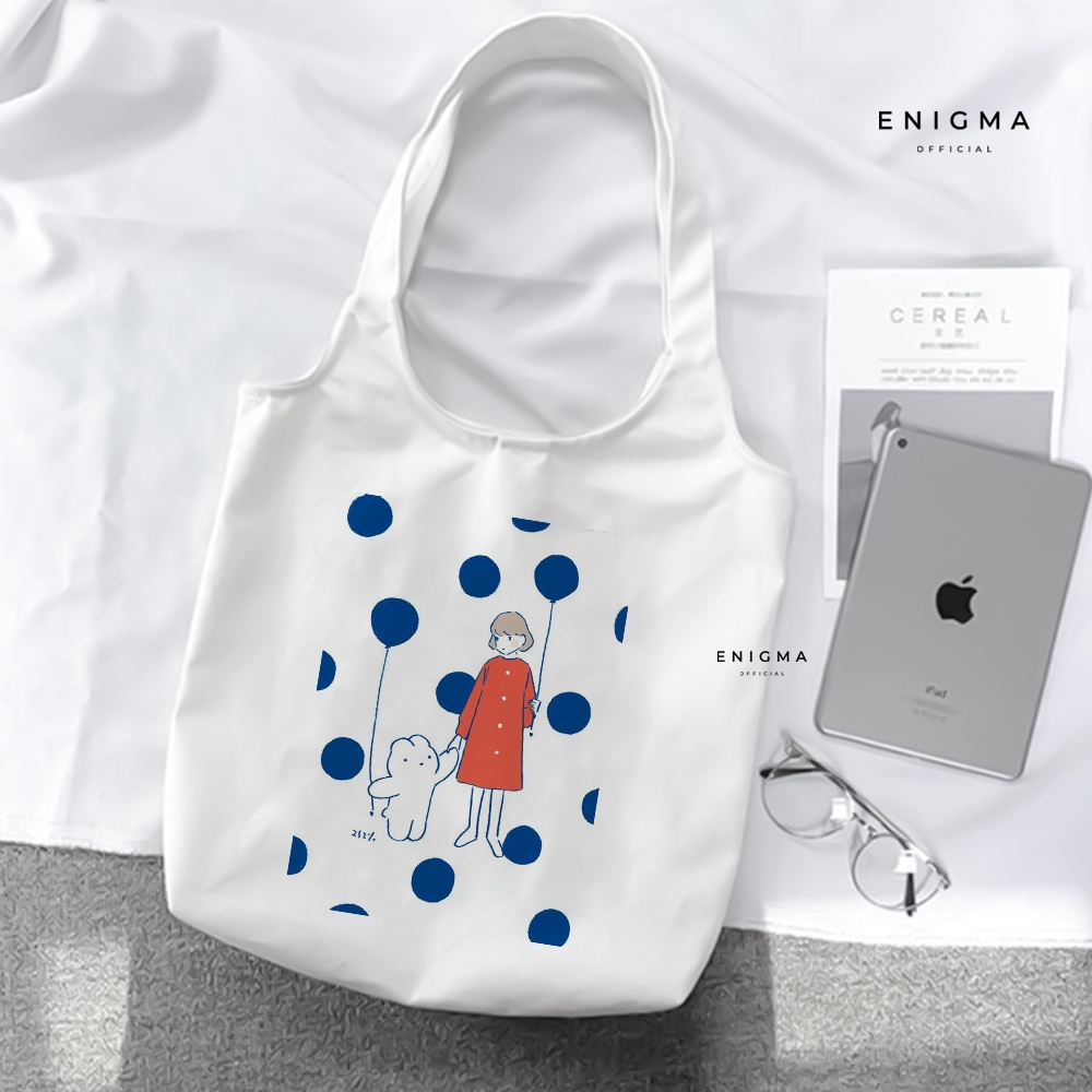 TERBARU TOTEBAG KANVAS PREMIUM ENIGMA TAS WANITA TOTE BAG WANITA TOTEBAG AESTHETIC