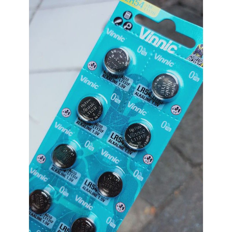 Batre kalkulator vinnic L1131F / LR54 / AG10 batre jam tangan murah original