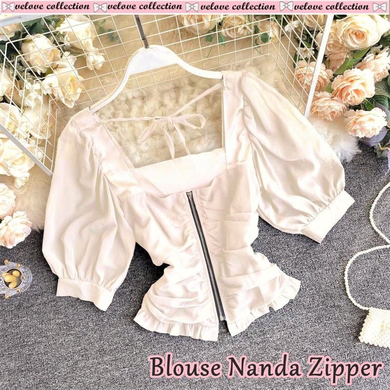 A10 Blouse nanda zipper matt woofcrepe ld100cm pjb54cm