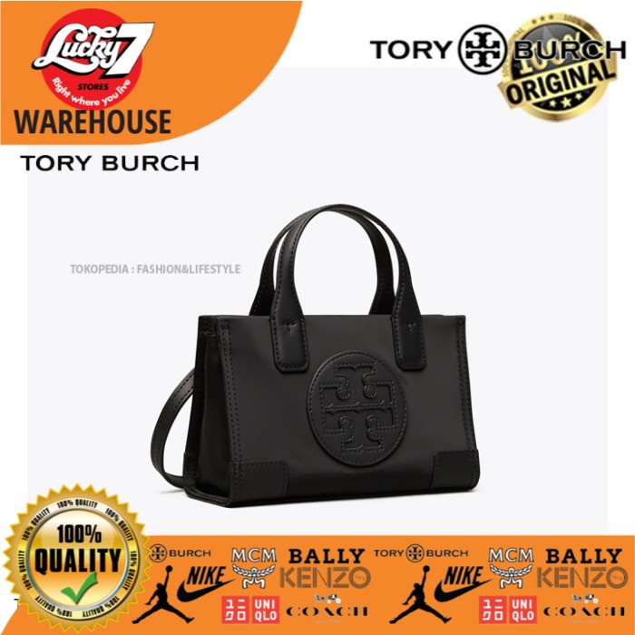 Tory Burch Ella Micro Tote Bag Black Original Tory Burch 100% Original / Tory Burch Original / Dompe