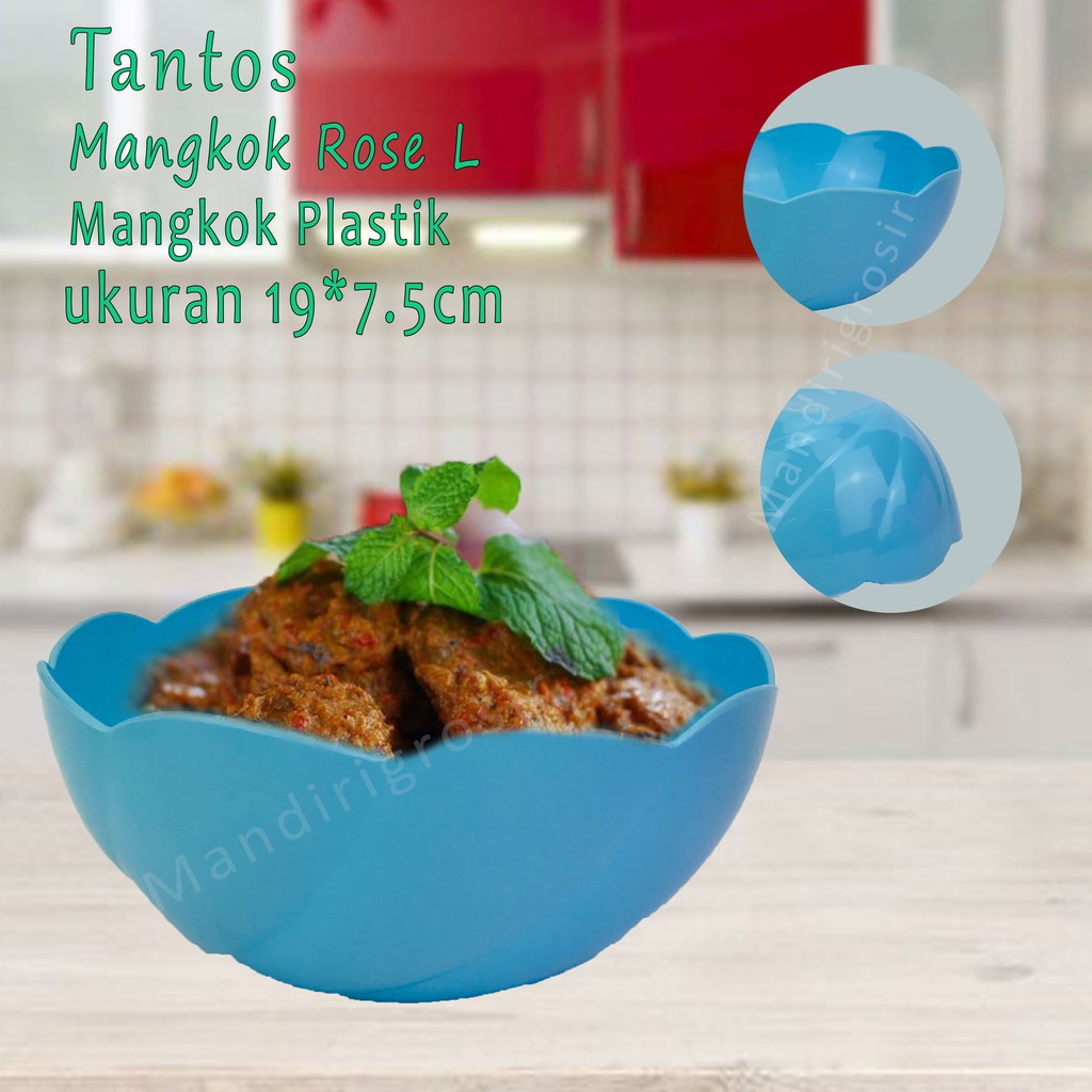 Mangkok bentuk bunga * Mangkok Rose L * Biru *5156