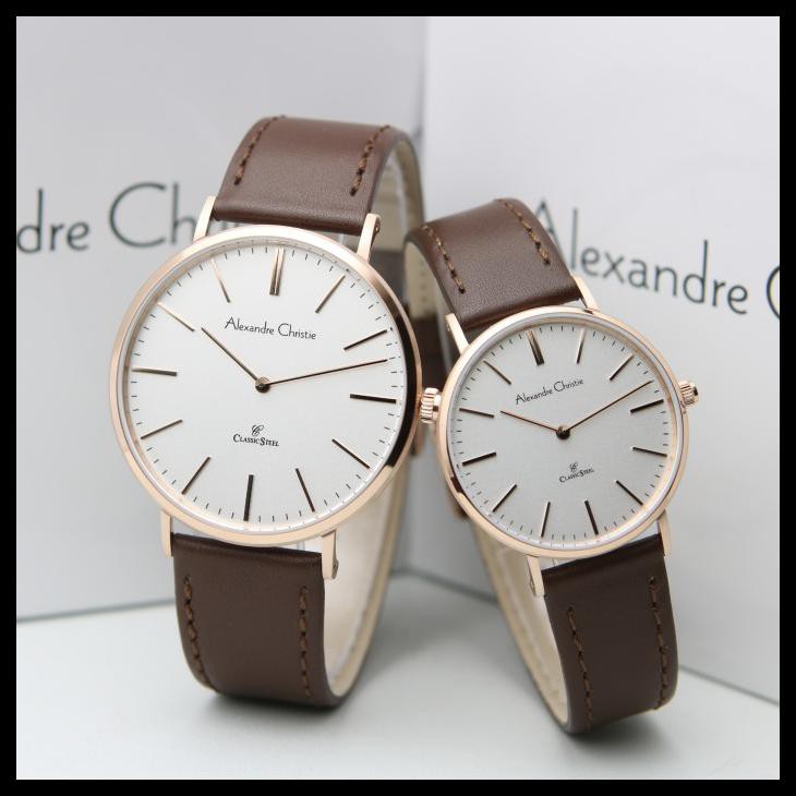JUAL ALEXANDRE CHRISTIE AC 8490 ROSEGOLD BROWN COUPLE. ORIGINAL