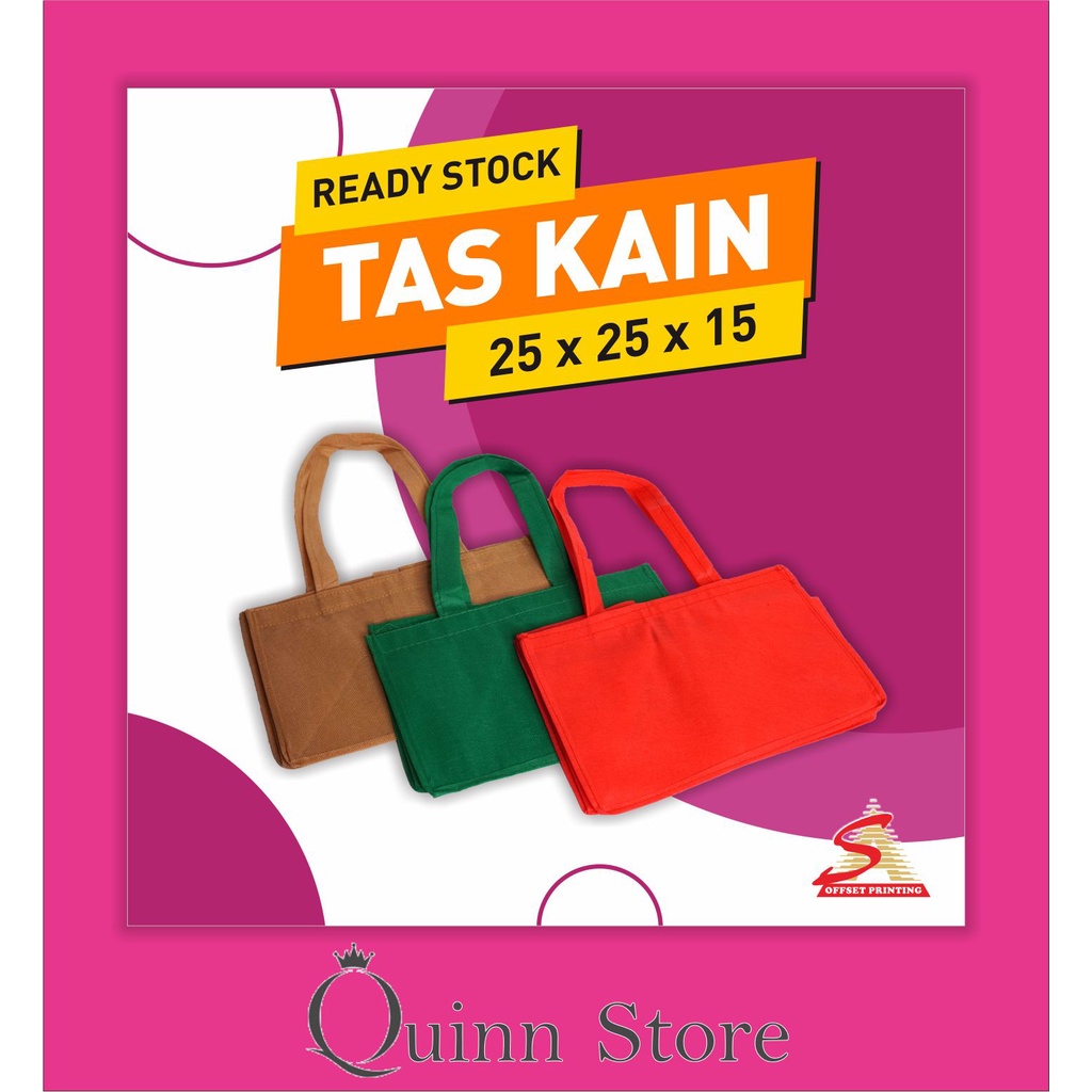 

TERMURAH!! Tas Spunbound/Goodie Bag/Tas Kain 25x25x15