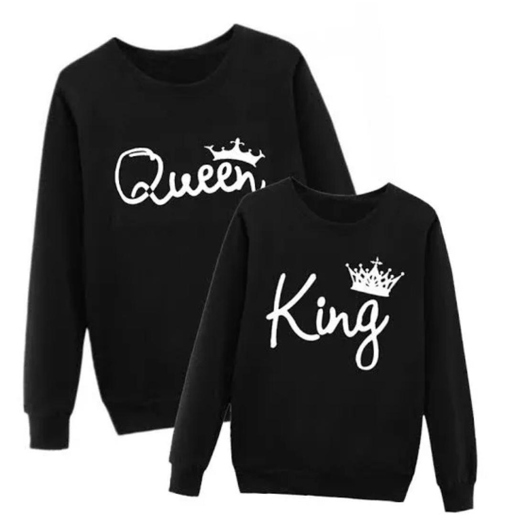SWEATER PASANGAN/CREWNECK COUPLE KING QUEEN