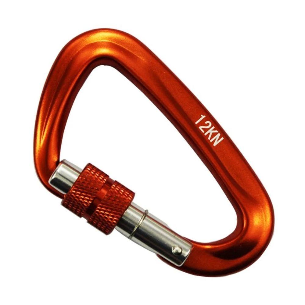 Agustina Climbing Carabiner Bentuk D Hiking Safety Lock Alat Pelindung 12KN Aksesori Luar Ruangan Gesper Gantung