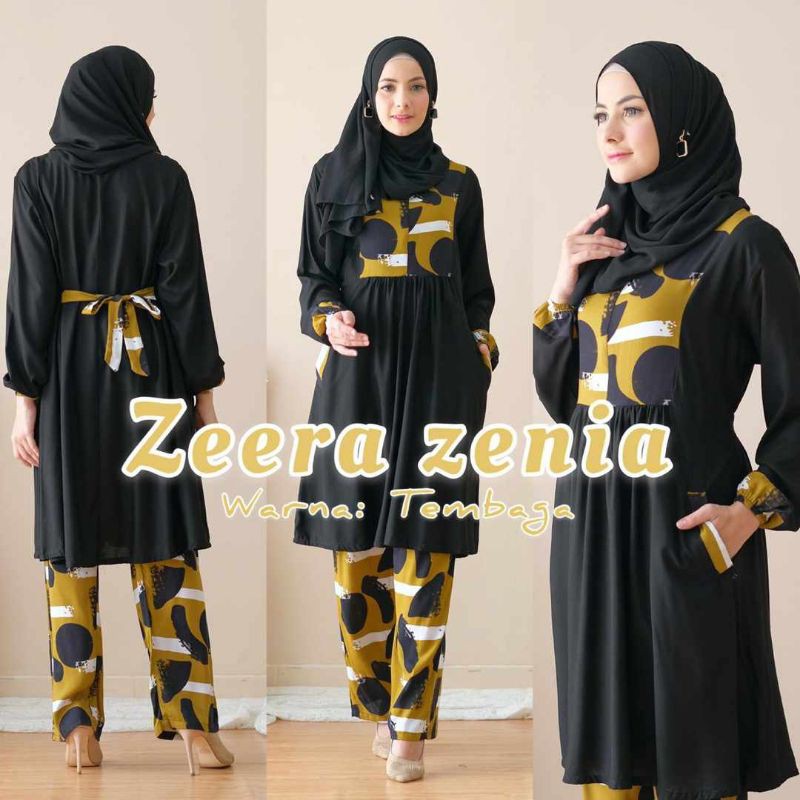 Daster Arab ZEERA ZENIA One Set Tunik Rayon super