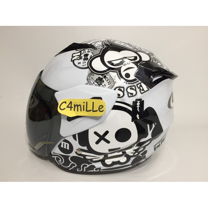 TERBARU DAN MURAH HELM GM FIGHTER SE SPEAK UP WHITE HALF FACE ,