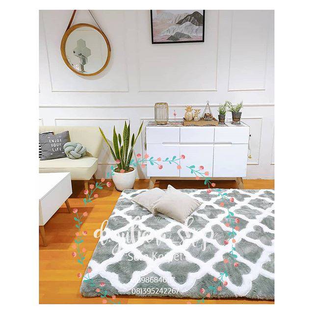 KARPET BULU RASFUR KARPET TEBAL KARPET BUSA KARPET EMPUK MOTIF MIZZLE KRITING