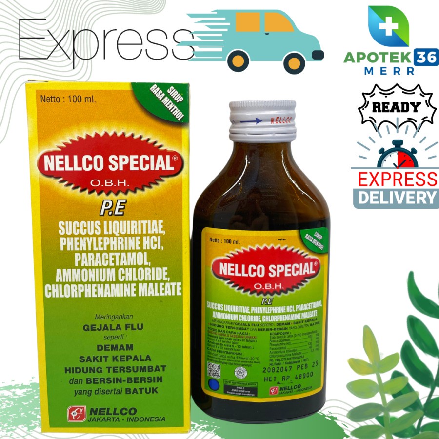 Jual OBH NELCO SYRUP SPECIAL PE 55ML 100ML | Shopee Indonesia