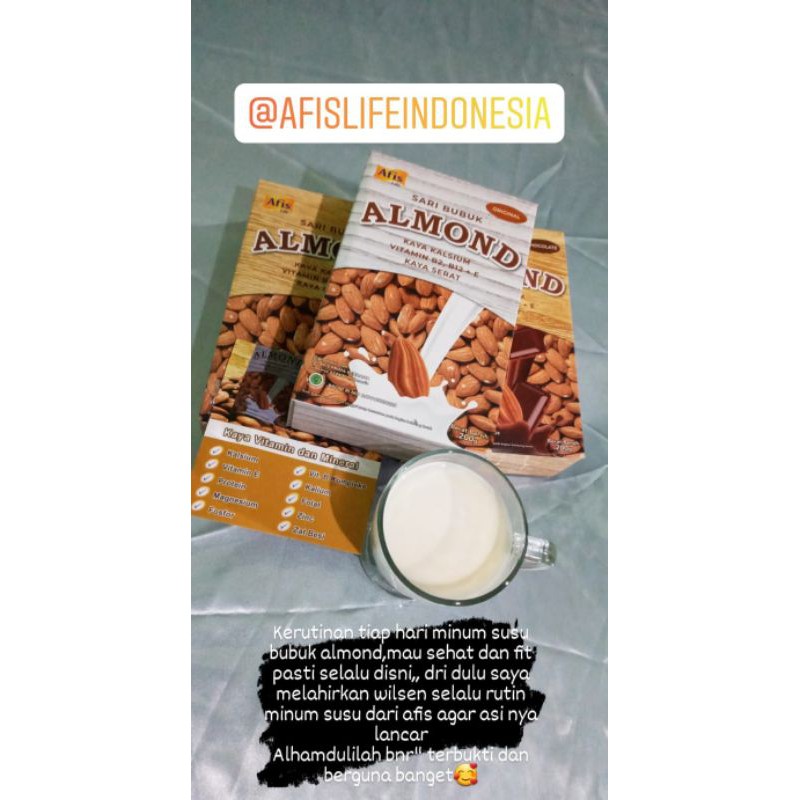 Afis Life Popimon Sari Bubuk Almond 200gr (MInuman Kesehatan Keluarga)